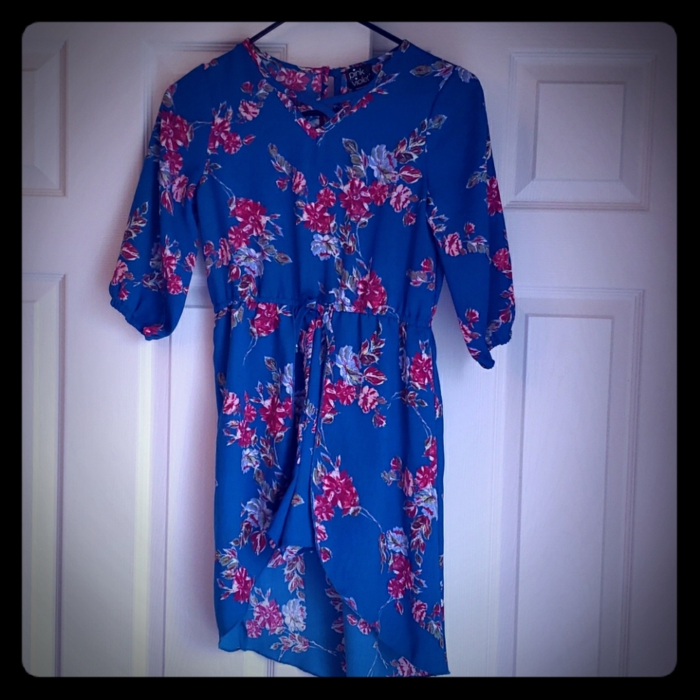 Pink violet girls fashion  dress high low used